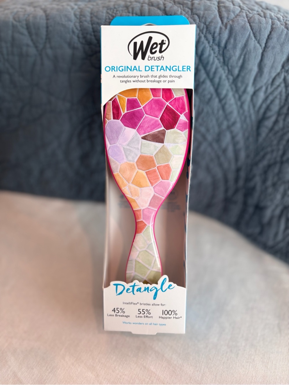 Wet Brush Original Detangler Multicolor Mosaic Hair Brush NEW